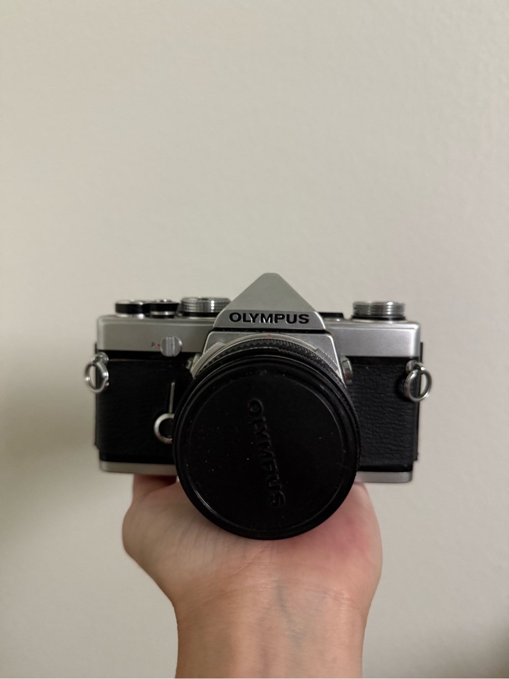 Olympus 35mm SLR Camera - Black & Silver Body